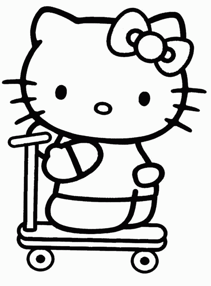 Plansa de colorat cu Hello Kitty 98 127